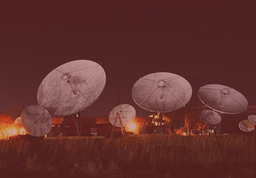 United Teleports satellite antennas
